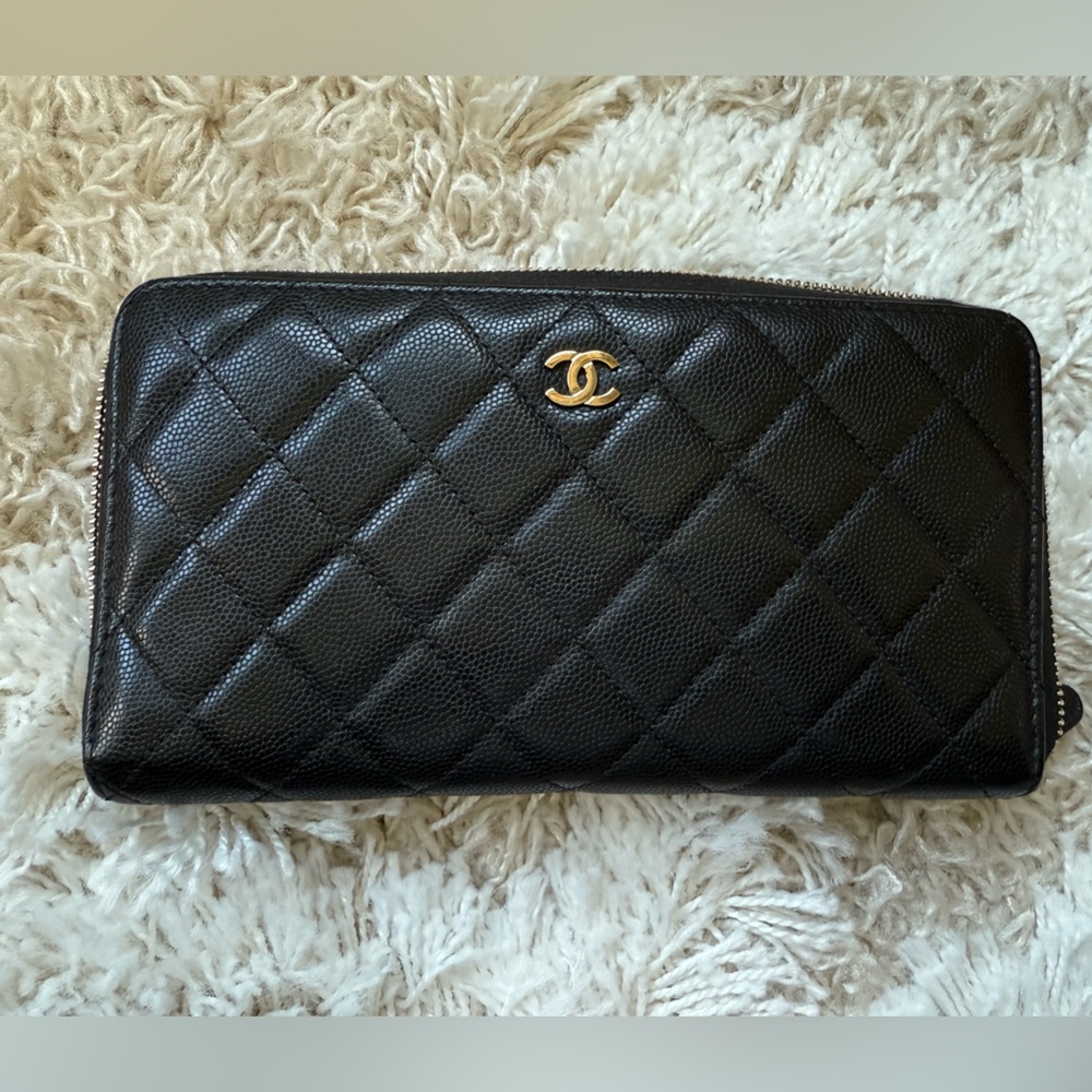 Chanel Black Quilted Wallet